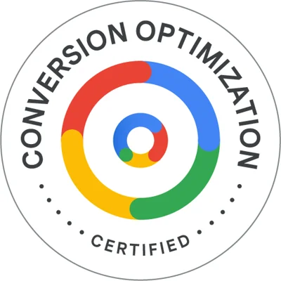 About Dr IT SEO 7 Google Skillshop Conversion Optimization certification badge held by Vlad Tabaranu
